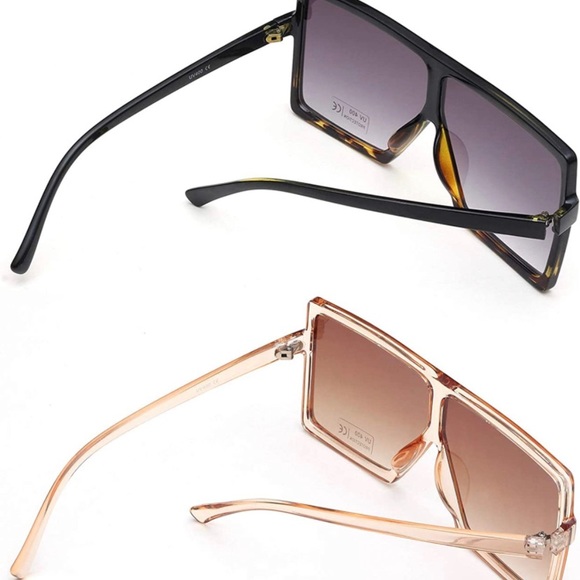 Set of 2 square oversized sunglasses - Picture 3 of 10